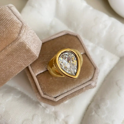 Water Drop Diamond Ring