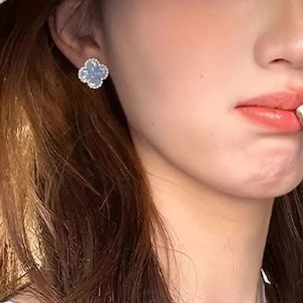 Azurea Clover Stud Earrings