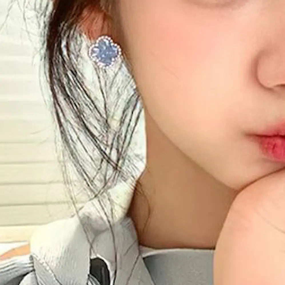 Azurea Clover Stud Earrings