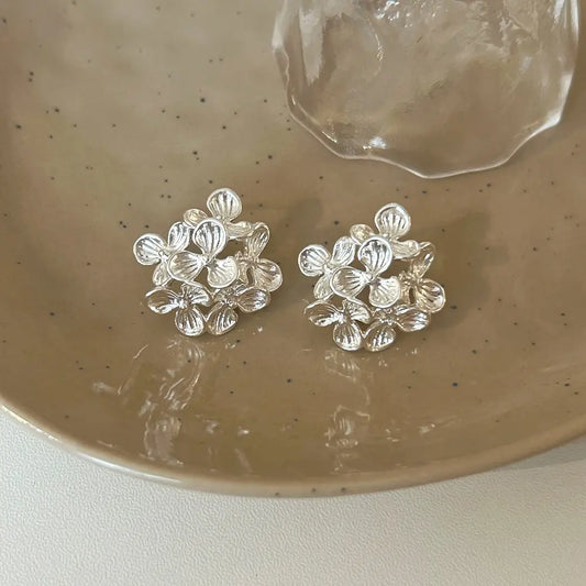 Vintage Camellia Stud Earrings
