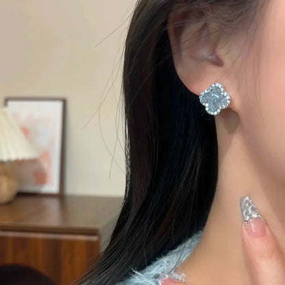 Azurea Clover Stud Earrings