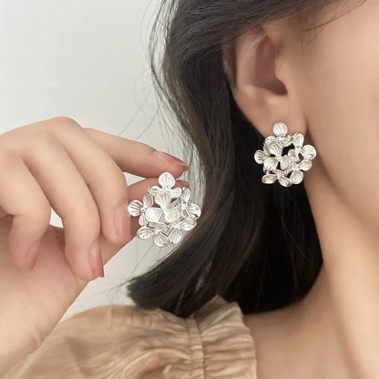 Vintage Camellia Stud Earrings