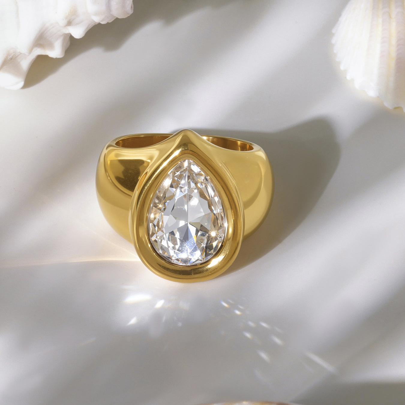 Water Drop Diamond Ring
